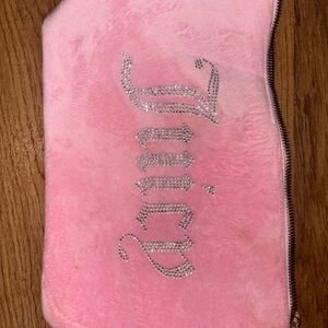 Juicy Couture Pink Logo Cosmetic Pouch
